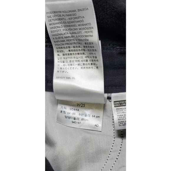 Levi’s Denim Overalls Women’s Sz 25 Skinny Black Grunge Goth Punk Farm Girl C26 - Picture 8 of 12